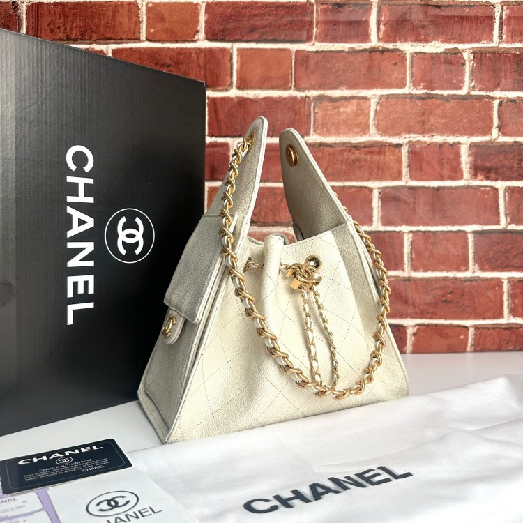 CHNL 25 HANDBAG CAVİAR BEJ